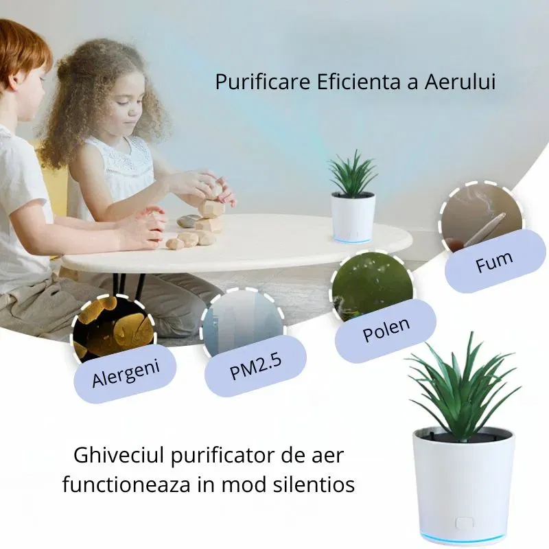 Ghiveci purificator de aer cu USB [3]