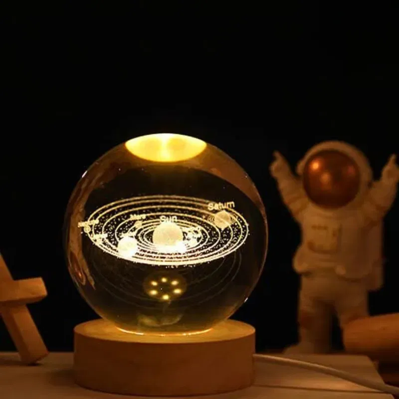 Lampa LED Glob de Cristal Planetariu, cu sistem solar, cadou captivant [4]