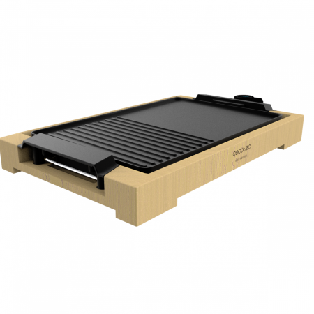 Gratar electric 2000W, cu platou din bambus [8]