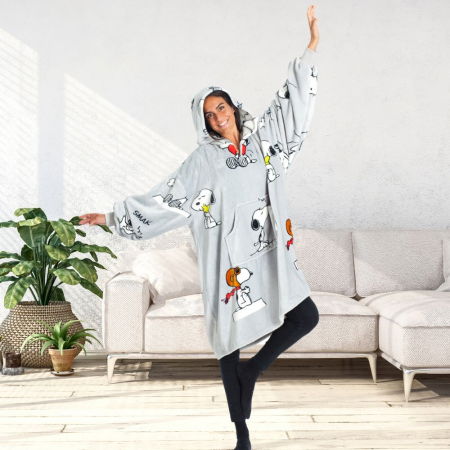 Hanorac patura cu gluga, Funny Snoopy, 240g/mp [1]