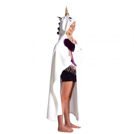 Hanorac patura cu gluga pentru copii, Unicorn, 240g/mp [8]