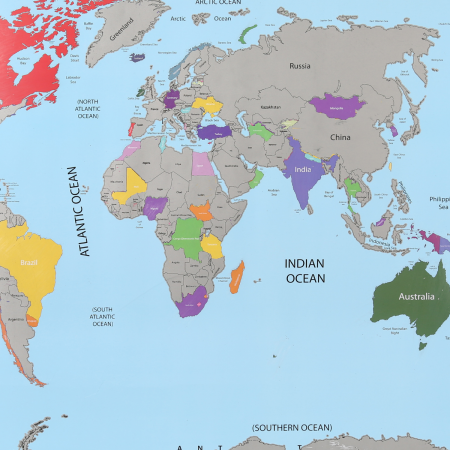 Harta razuibila a Lumii, 88 x 52 cm [1]