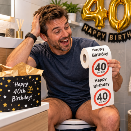 Petrecere - Hartie igienica amuzanta Aniversare 40 de ani