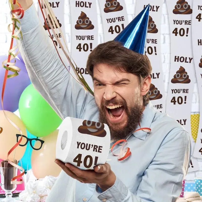 Hartie igienica cu mesaj Funny Aniversare 40 de ani [2]