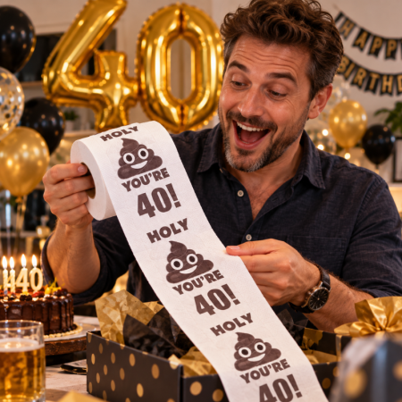 Petrecere - Hartie igienica cu mesaj Funny Aniversare 40 de ani