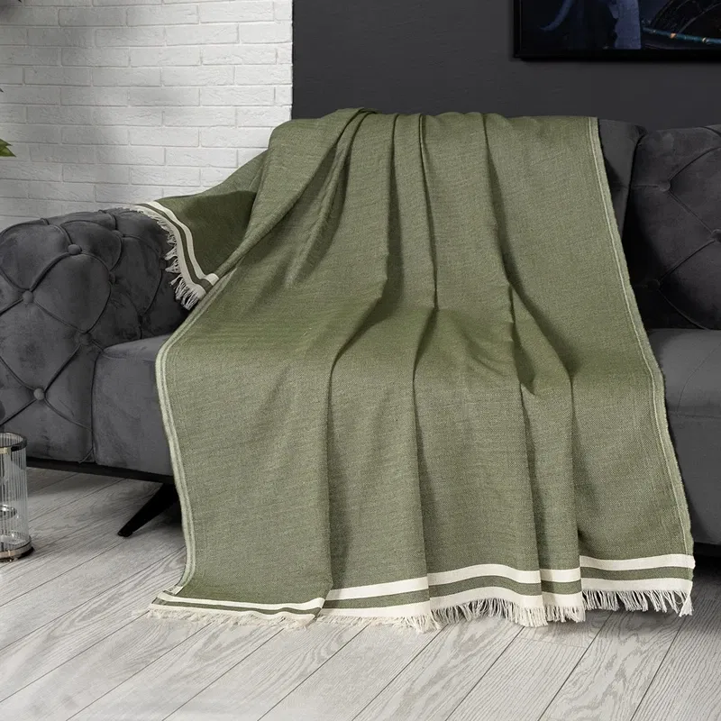 Husa canapea, bumbac, verde, 170x230 cm, stil modern [0]