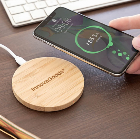 Gadget - Incarcator wireless din bambus