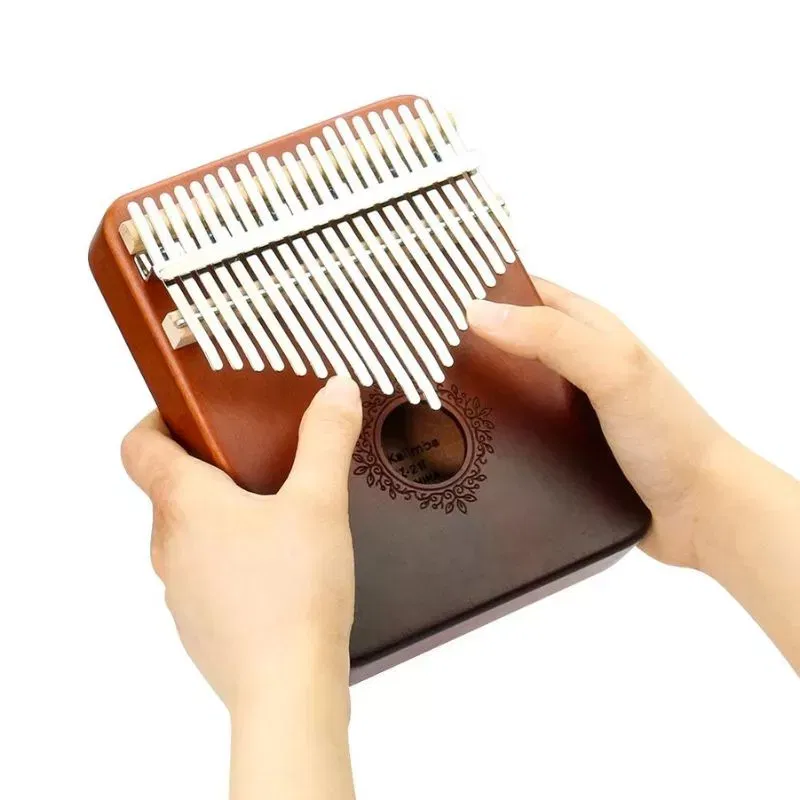 Instrument muzical Kalimba cu 21 note, pian cu degete si husa [6]
