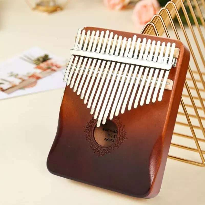 Instrument muzical Kalimba cu 21 note, pian cu degete si husa [2]