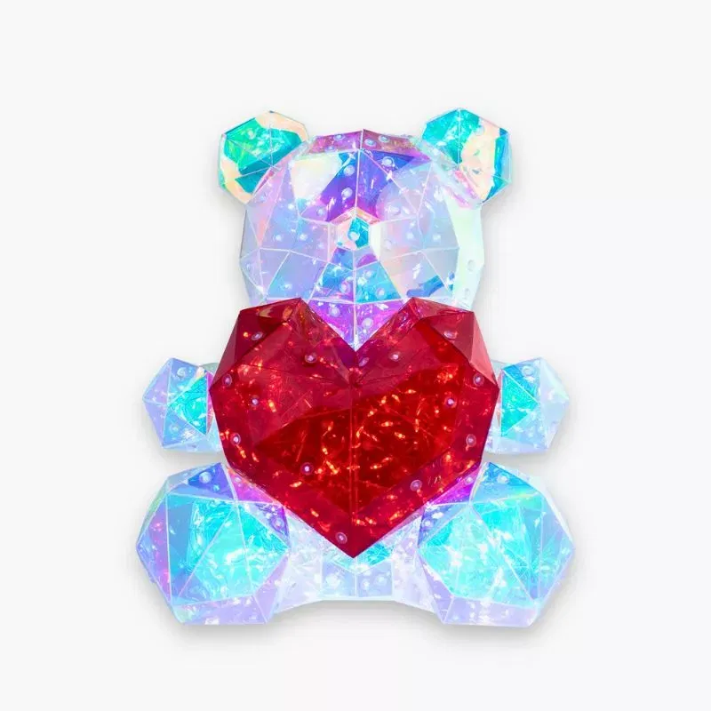 IubiBear Ursulet indragostit cu lumini colorate, 30 cm [14]