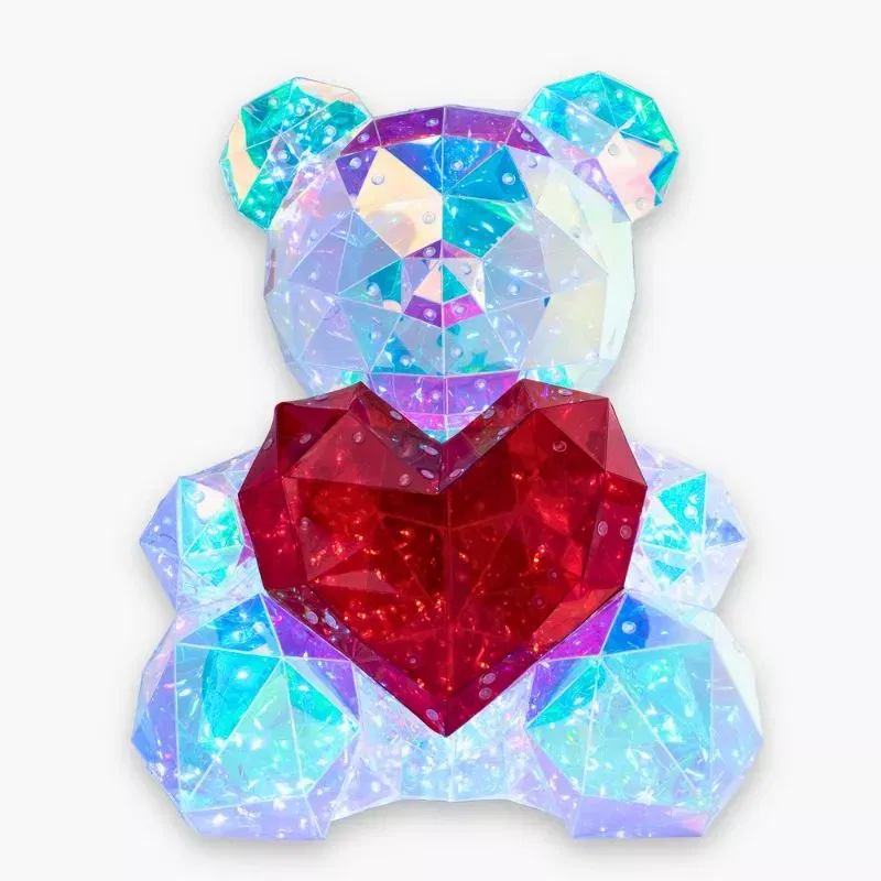 IubiBear Ursulet indragostit cu lumini colorate, 40 cm [12]