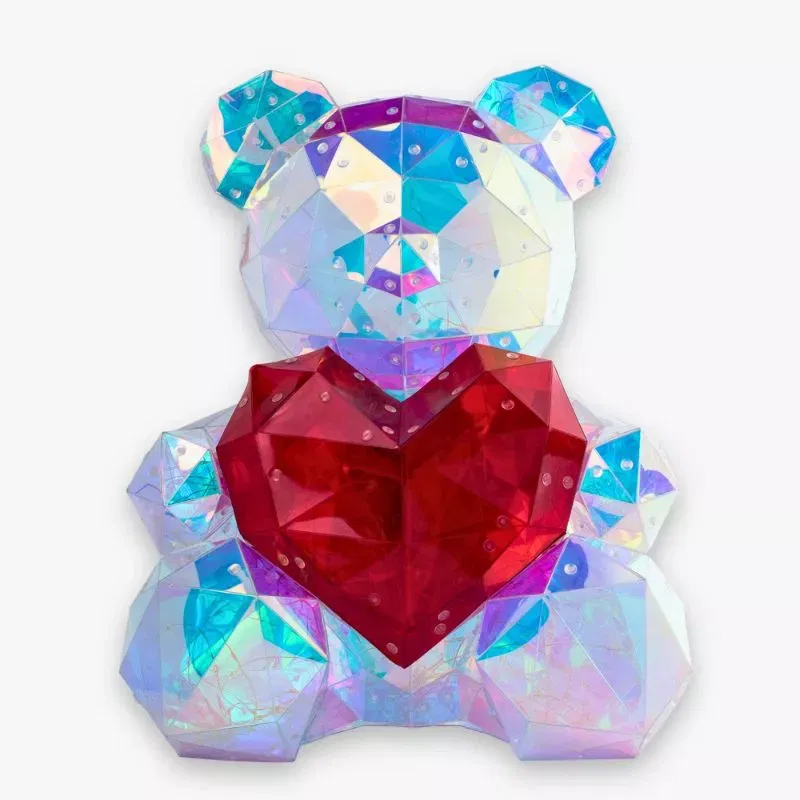 IubiBear Ursulet indragostit cu lumini colorate, 40 cm [13]