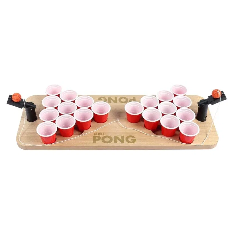 Joc amuzant Beer Pong din lemn [3]