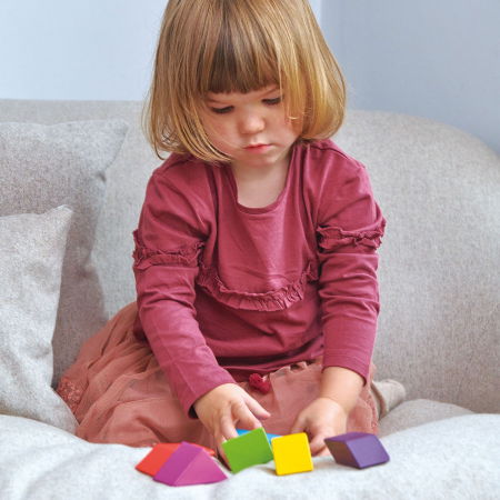 Joc magnetic din lemn Designer Coloristica, 8 piese [0]