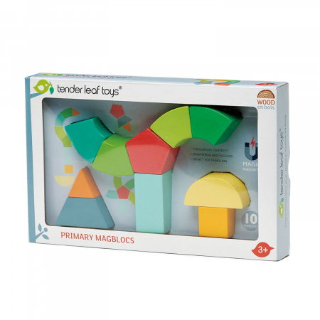 Joc magnetic din lemn Primary Magblocs, 10 piese [3]