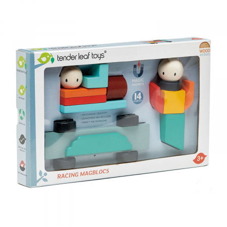 Joc magnetic din lemn Racing, 14 piese [12]