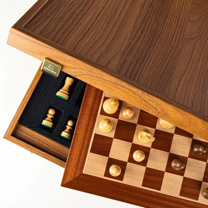 Joc sah cu piese Staunton caseta 40x40cm Mahogany [5]