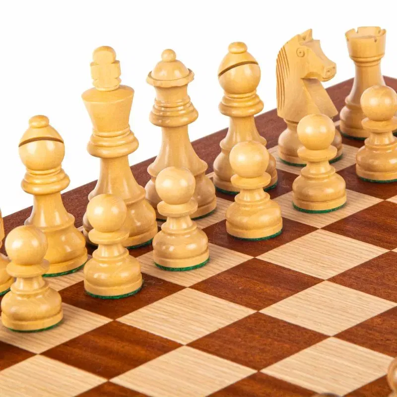 Joc sah cu piese Staunton caseta 40x40cm Mahogany [0]