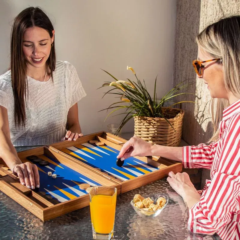 Joc table backgammon Design Royal Blue 48x30cm [2]