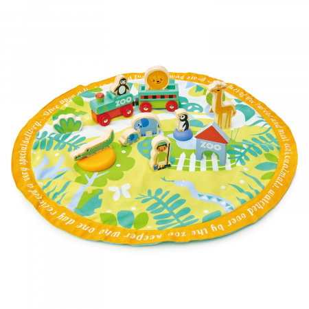 Jucarie din lemn premium Traistuta cu Povesti din Safari, 16 piese [1]