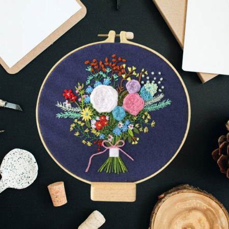 Kit Broderie DIY, Buchet Flori de camp [3]