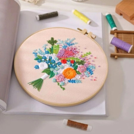 Kit Broderie DIY, Buchet superb de flori [1]