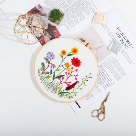 Kit Broderie DIY, cu flori de vara [1]