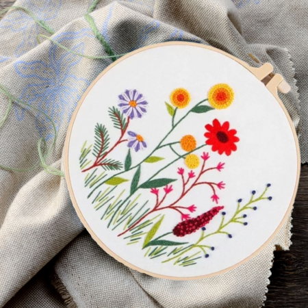Kit Broderie DIY, cu flori de vara [4]