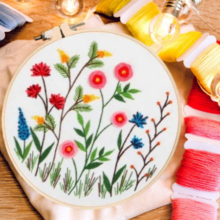 Kit Broderie DIY, cu flori, Incantare [5]