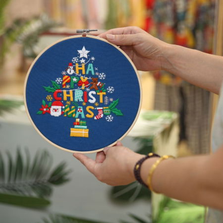Kit Broderie DIY de Craciun, Brad Happy Christmas [6]