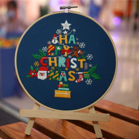 Kit Broderie DIY de Craciun, Brad Happy Christmas [2]