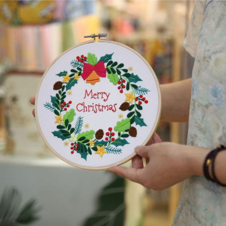 Kit Broderie DIY de Craciun, Merry Christmas, Coronita veseliei [5]