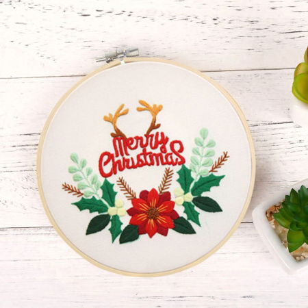 Kit Broderie DIY de Craciun, Merry Christmas, Semi coronita [2]