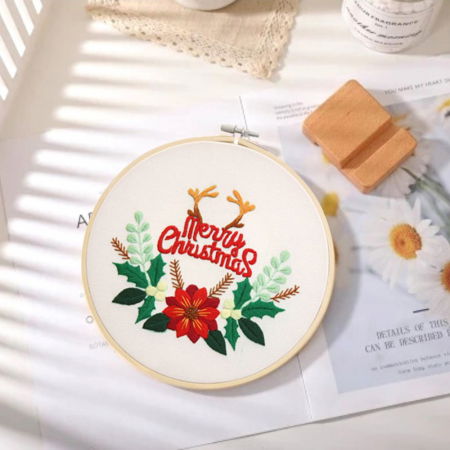 Kit Broderie DIY de Craciun, Merry Christmas, Semi coronita [1]