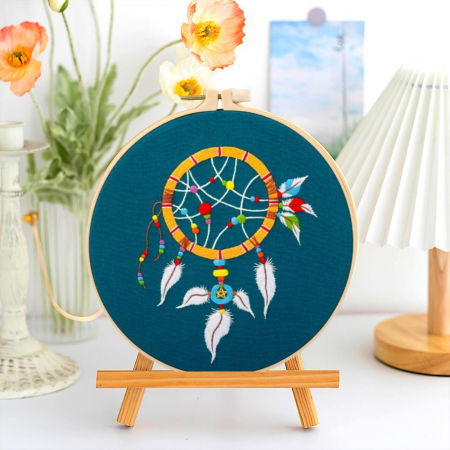 Kit Broderie DIY, Dreamcatcher, albastru [0]