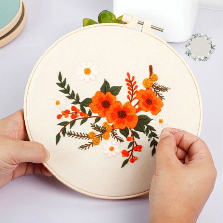 Kit Broderie DIY, Flori delicate [1]