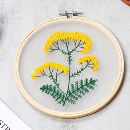 Kit Broderie DIY, Flori galbene [1]