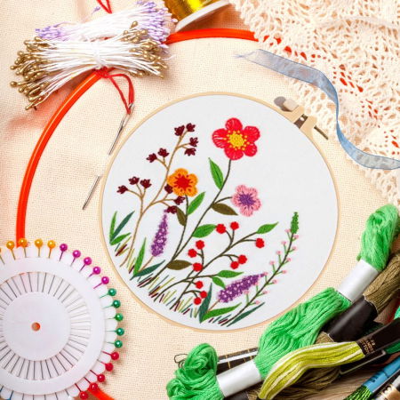 Kit Broderie DIY, Flori gratioase [2]