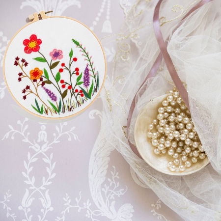 Kit Broderie DIY, Flori gratioase [3]
