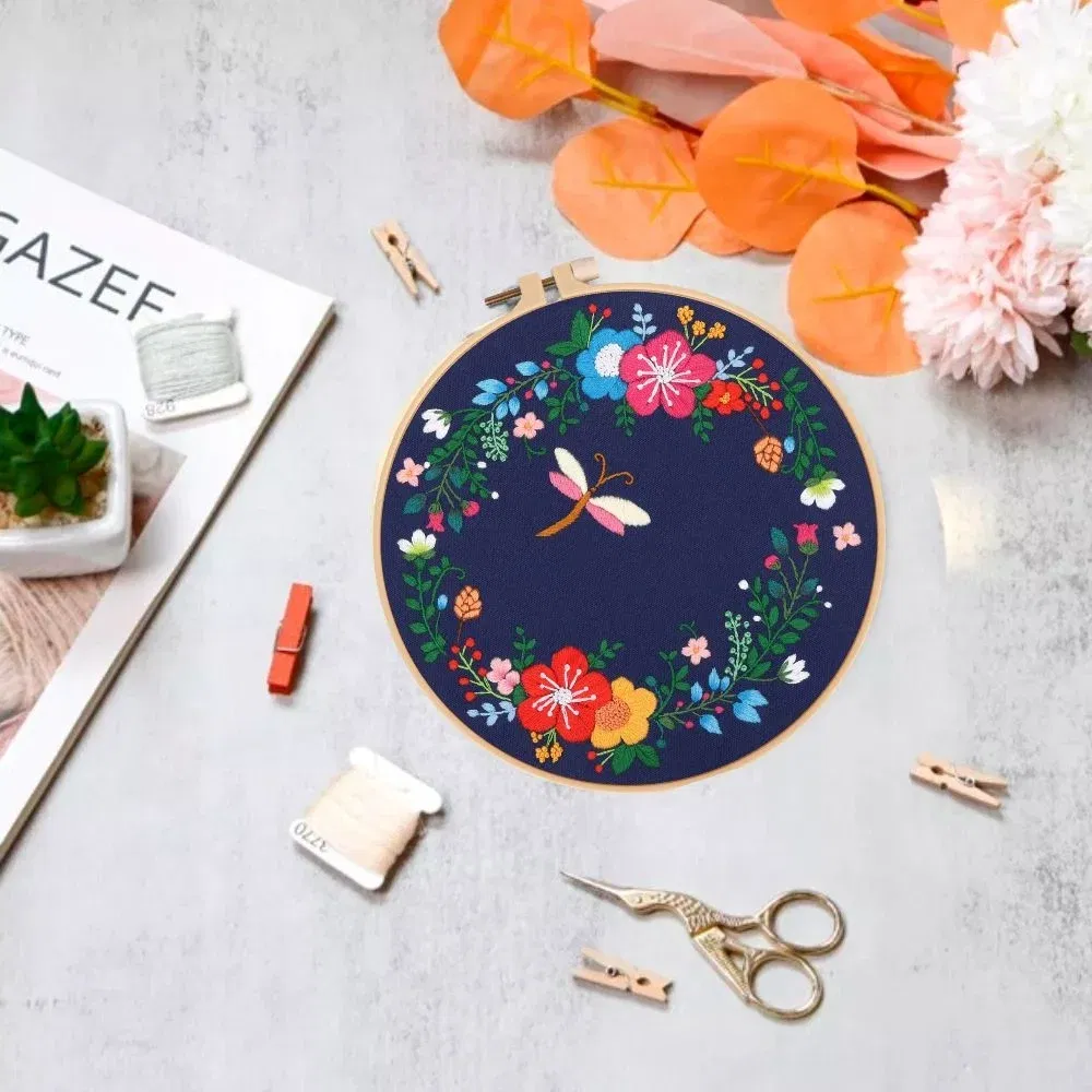 Kit Broderie DIY, Fluture. Si flori [3]