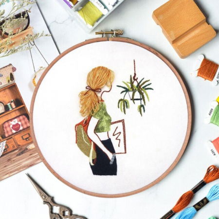 Kit Broderie DIY, Silhouette, Fata blonda [0]