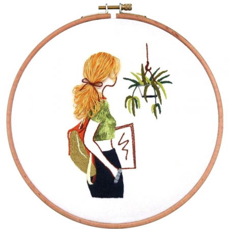 Kit Broderie DIY, Silhouette, Fata blonda [4]