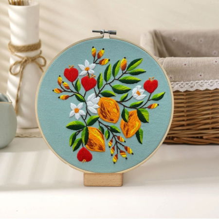 Kit Broderie DIY, Simfonie de flori culori [5]