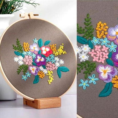 Kit Broderie DIY, Vis de flori colorate [3]