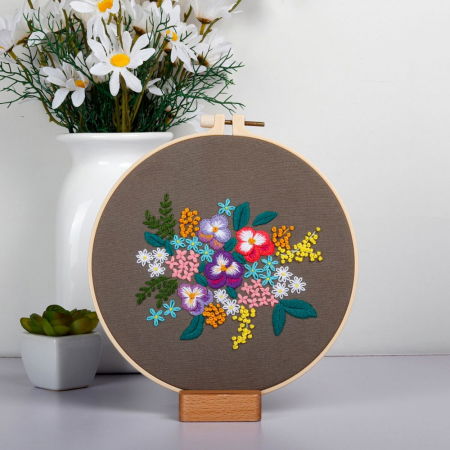 Kit Broderie DIY, Vis de flori colorate [0]