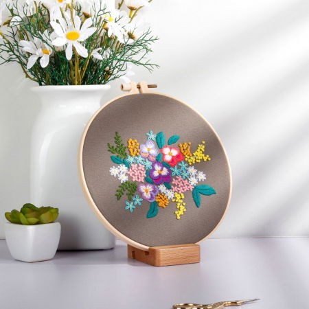 Kit Broderie DIY, Vis de flori colorate [1]