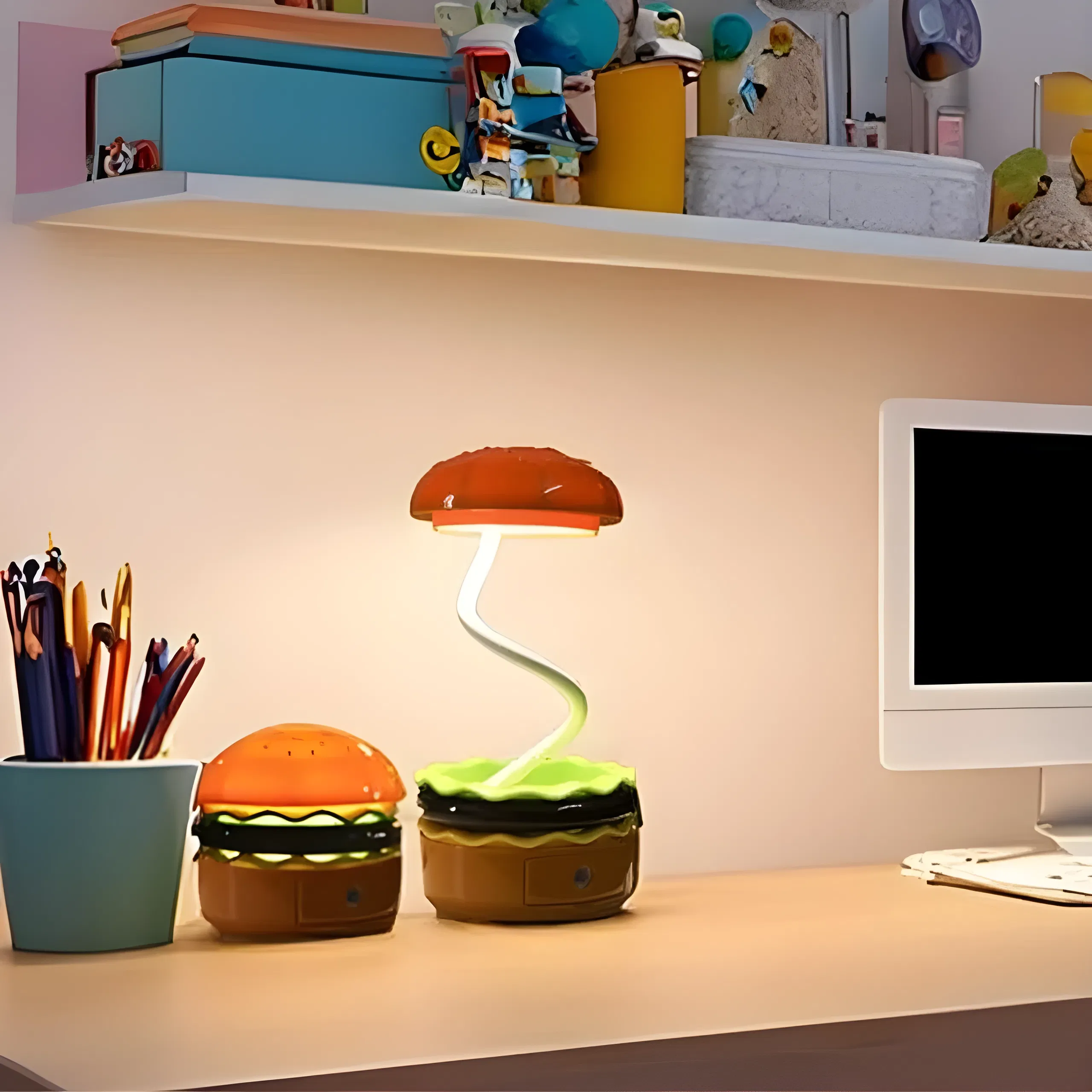 Lampa amuzanta Hamburger cu ascutitoare [7]