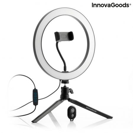 Lampa circulara Selfie Ring, cu trepied si telecomanda [7]