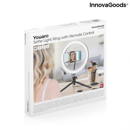 Lampa circulara Selfie Ring, cu trepied si telecomanda [9]