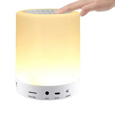 Lampa de veghe smart LED music player mai multe culori touch control handsfree [7]